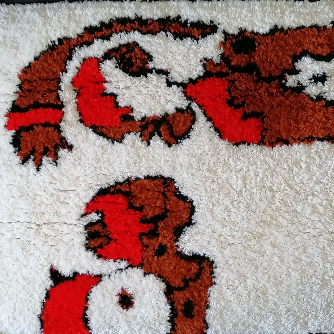 Uno dei bellissimi tappeti realizzati da Marianna D'Aquino